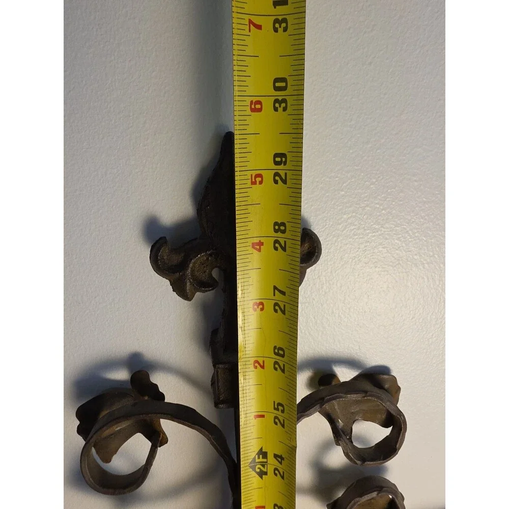Vintage Heavy Cast Iron Cross Ornate Large 29.5